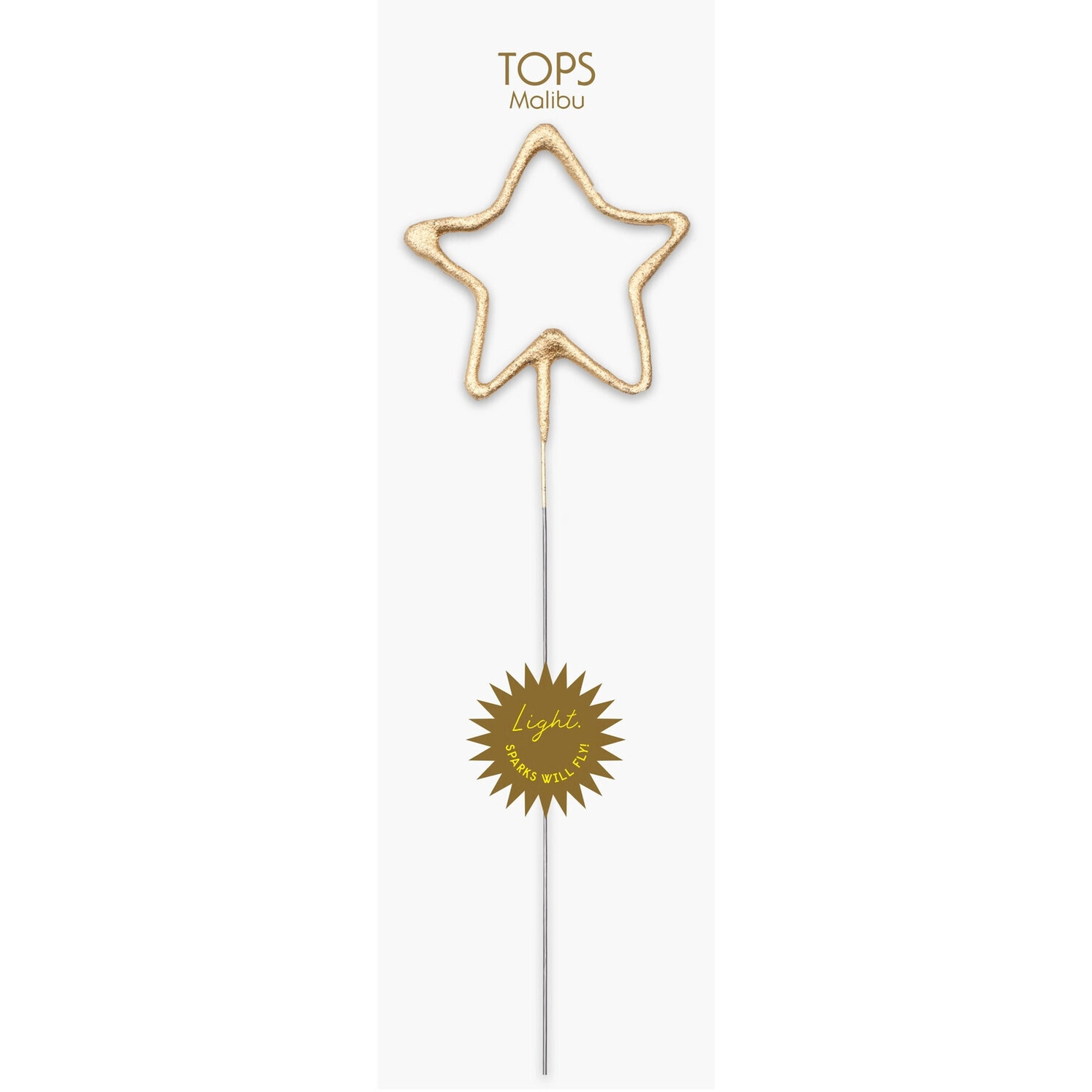 Big Golden Number Star Sparkler Wand 8"