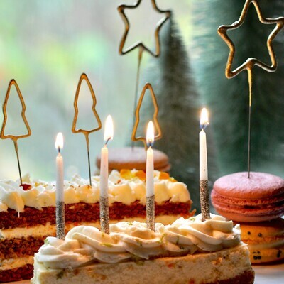 Big Golden Number Star Sparkler Wand 8"
