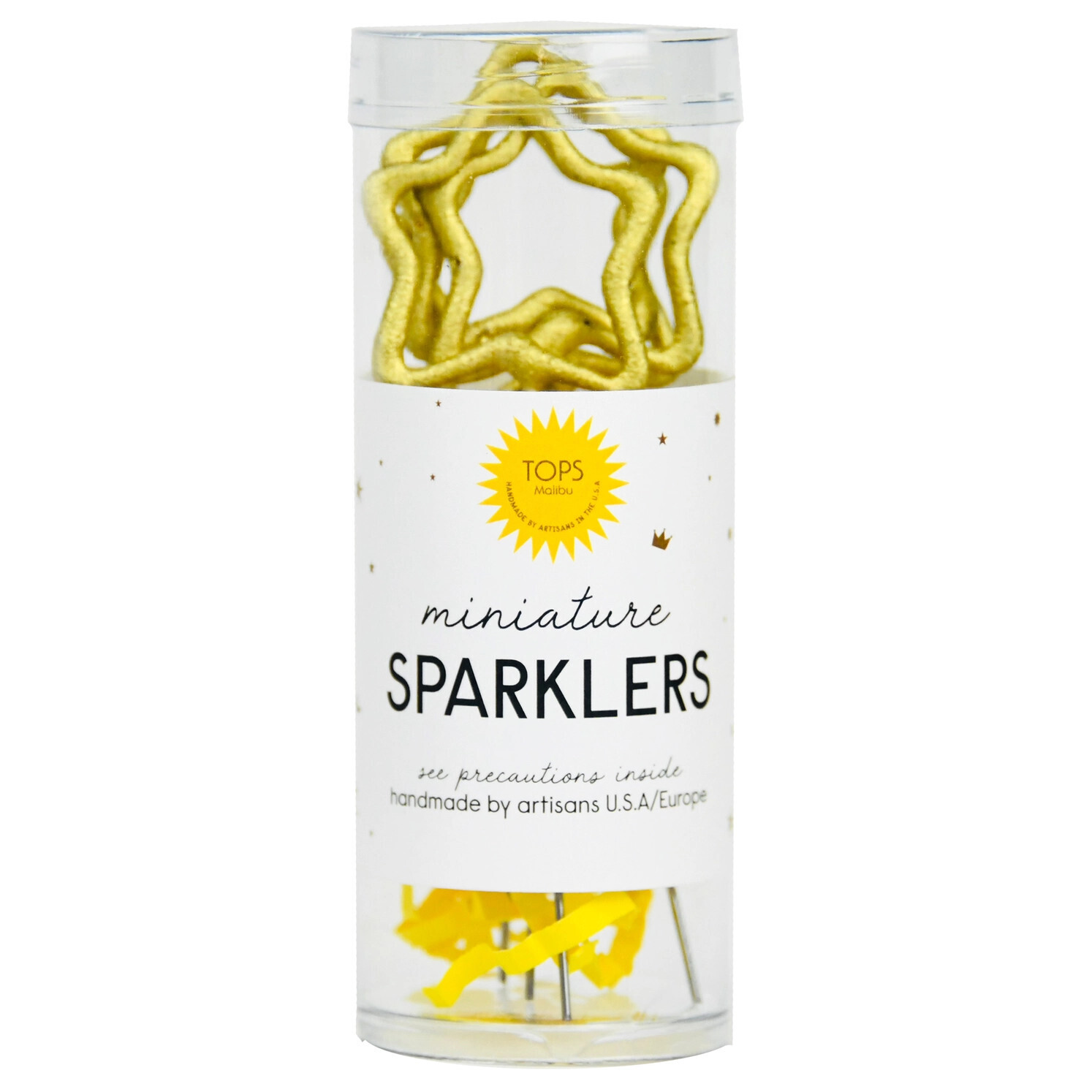 Mini Gold Sparklers Star in Tube (4pk)