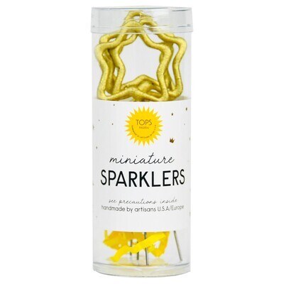 Mini Gold Sparklers Star in Tube (4pk)