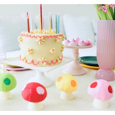 Glitter Wish Candles Beeswax Rainbow 3" (10pk)