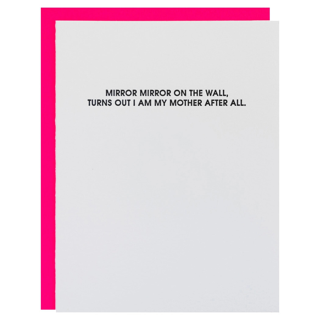 Mirror Mirror Letterpress Card
