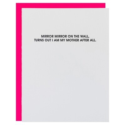 Mirror Mirror Letterpress Card