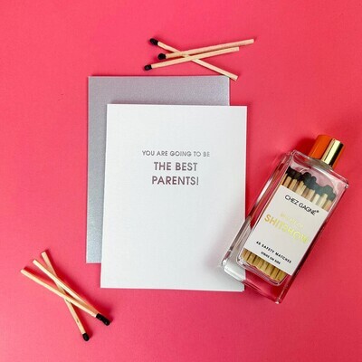 Going To Be the Best Parents - New Baby Letterpress Card
