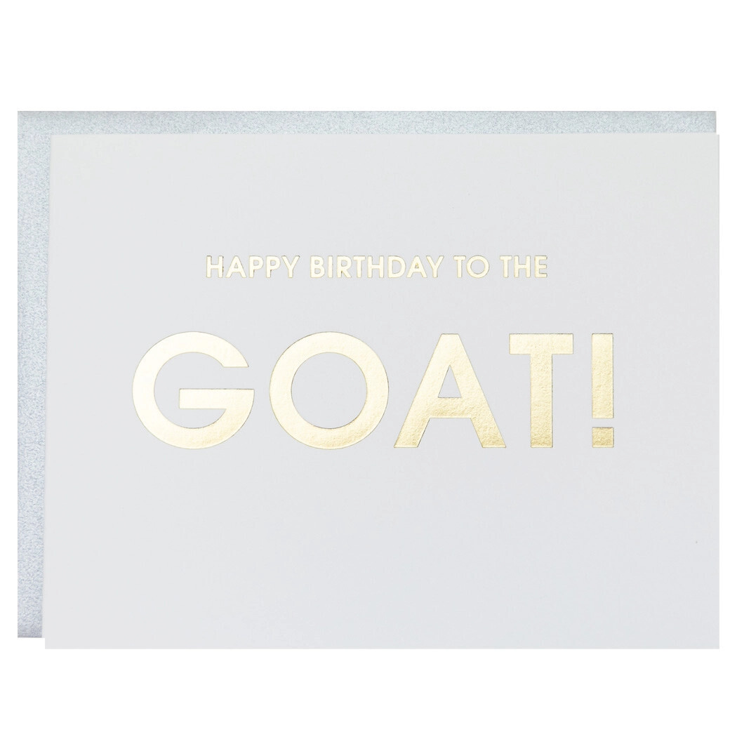 Happy Birthday To the GOAT! - Birthday Letterpress Card