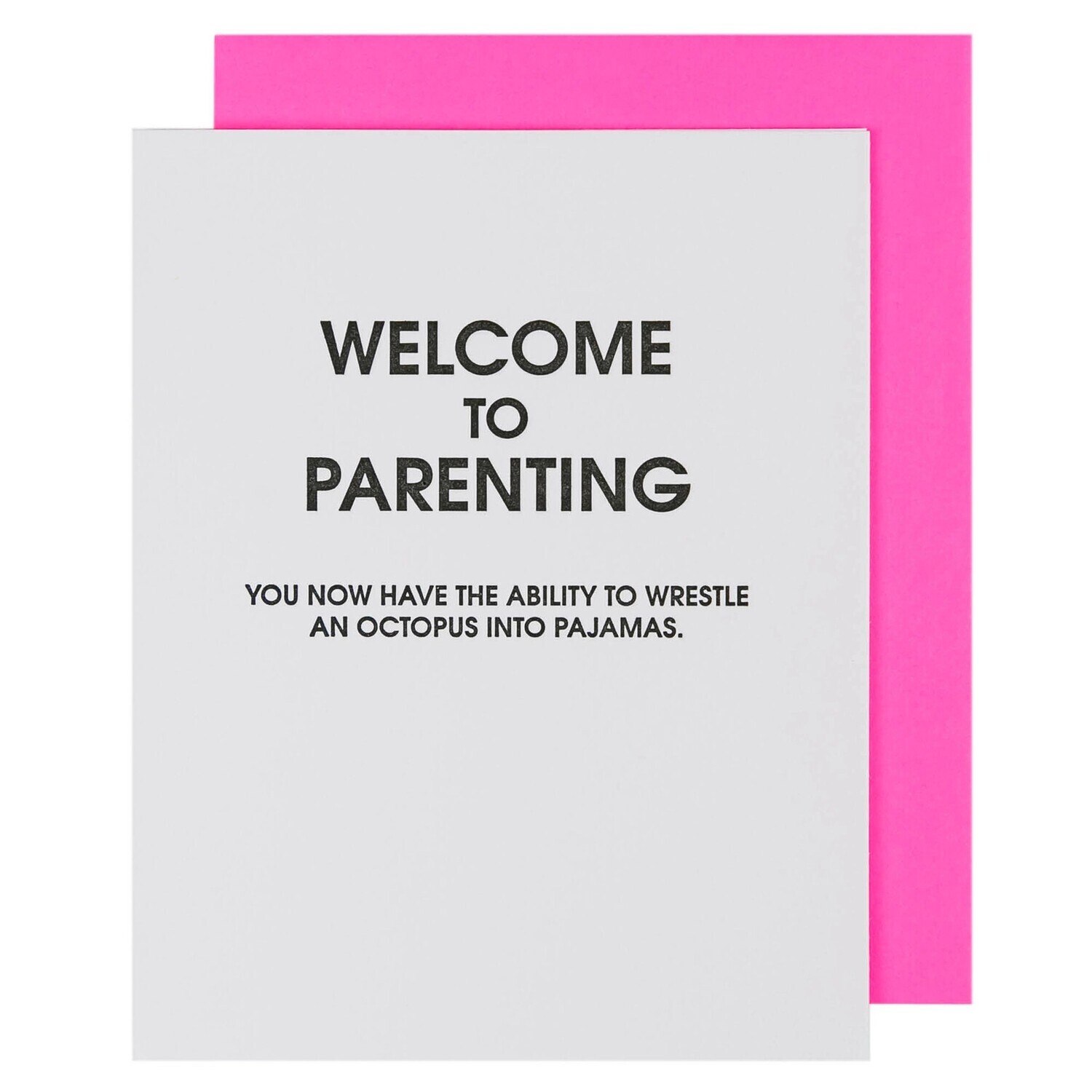 Welcome To Parenting Octopus Pajamas - Letterpress Card