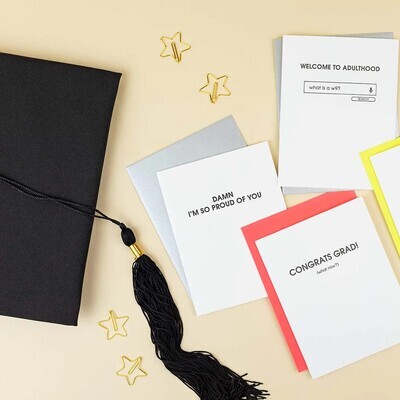 Welcome To Adulthood, What is a W9? - Letterpress Graduation Card