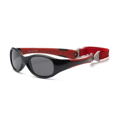 Real Shades Explorer Flexible Frame Sunglasses For Kids 4+ - Black/Red