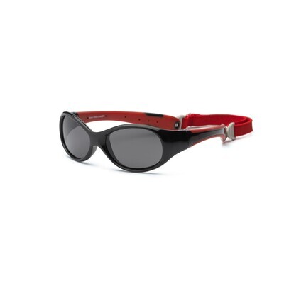 Real Shades Explorer Flexible Frame Sunglasses For Kids 4+ - Black/Red