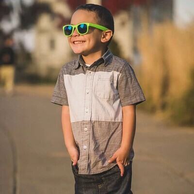 Real Shades Surf Flexible Frame Sunglasses For Kids 4+ - Neon Blue