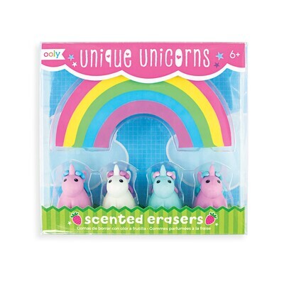 Unique Unicorns Scented Erasers (Set of 5)