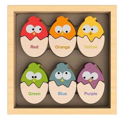 Begin Again Color 'N Eggs - Bilingual Matching Puzzle