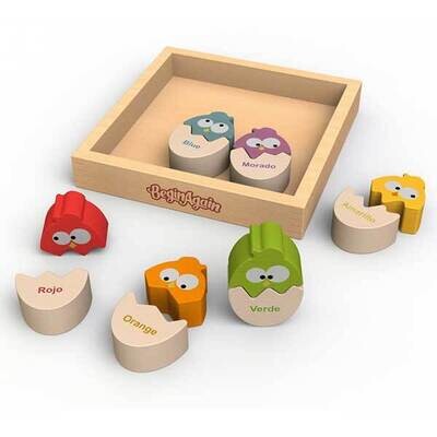 Begin Again Color 'N Eggs - Bilingual Matching Puzzle