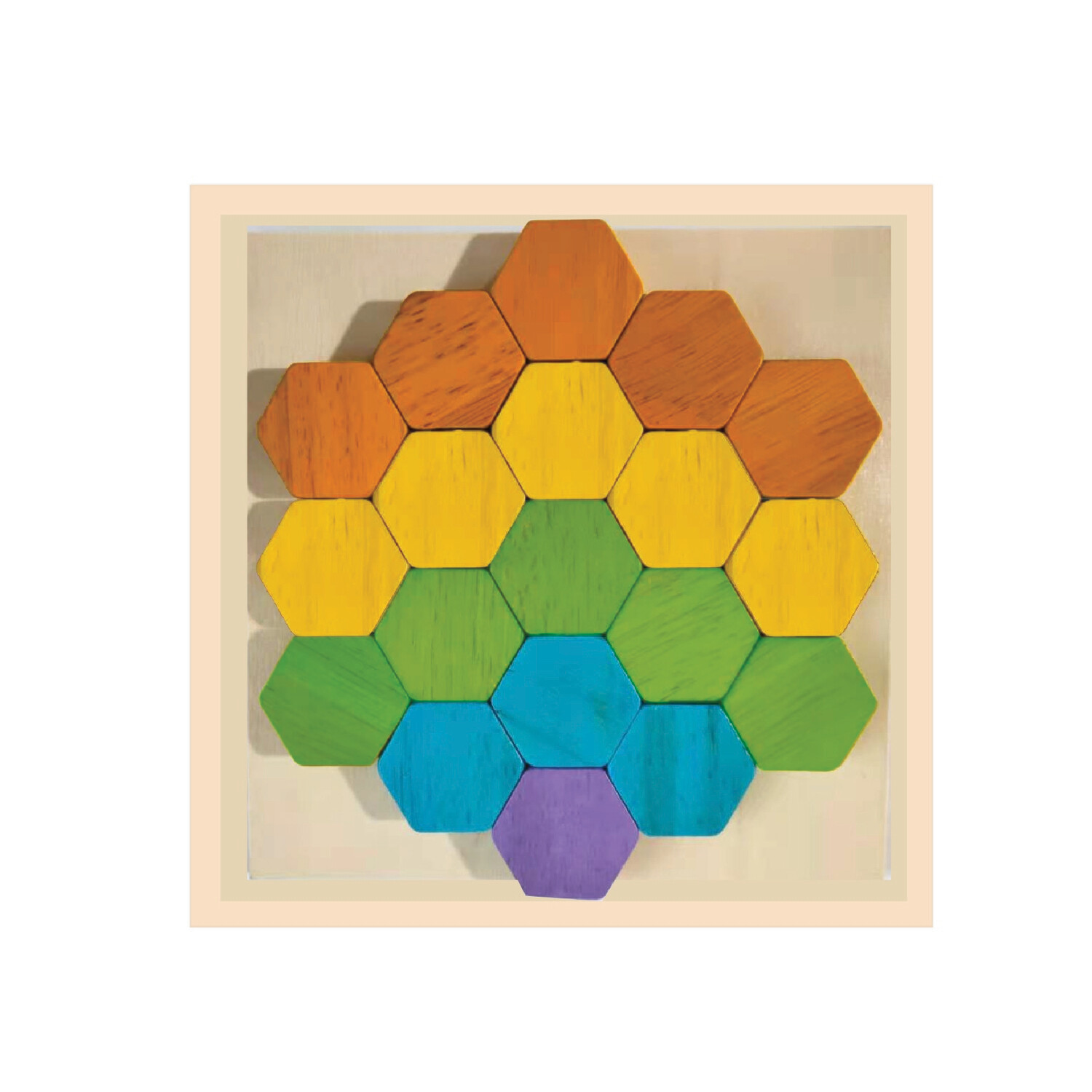 Begin Again Hexagon Matching Puzzle