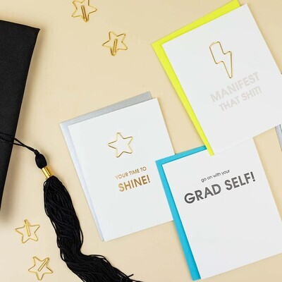 Go On with Your Grad Self Letterpress Card