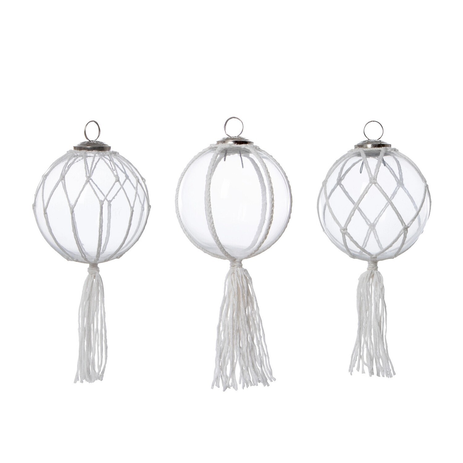 Macrame Glass Ball Ornament