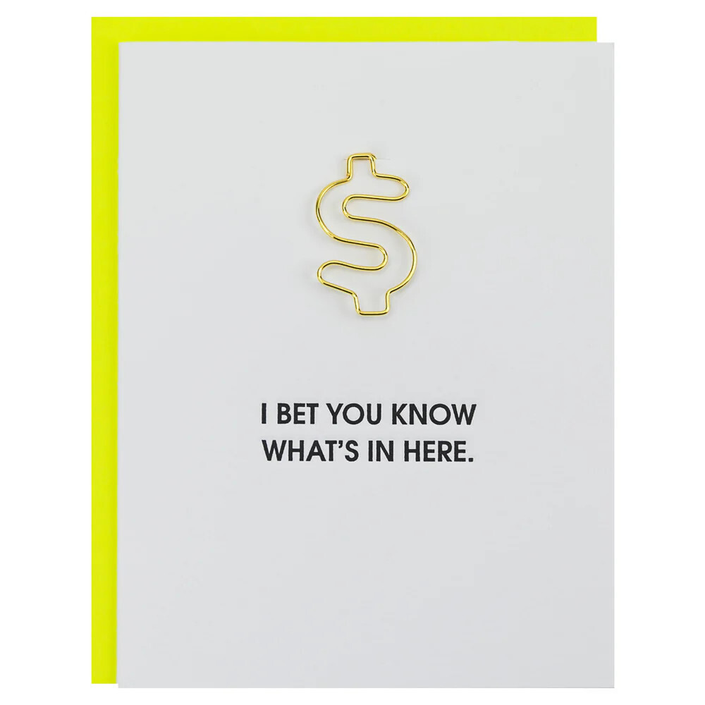 You Know What's In Here $ Letterpresss Card