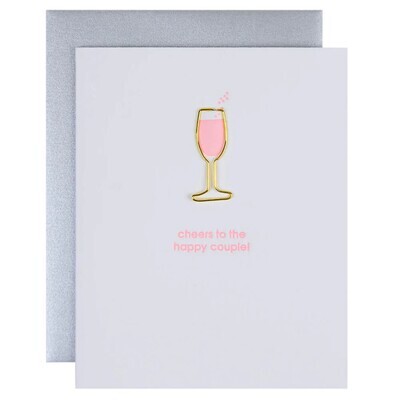 Cheers to the Happy Couple Letterpresss Card