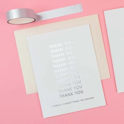Cannot Thank You Enough Letterpresss Card