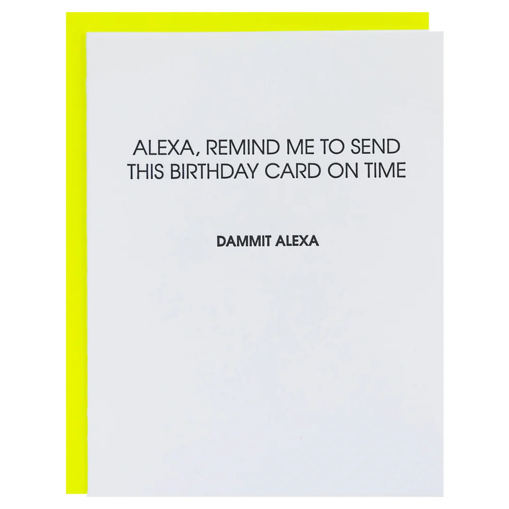 Dammit Alexa Letterpresss Card