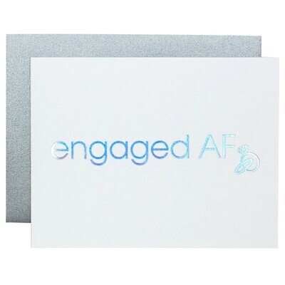 Engaged AF Letterpresss Card
