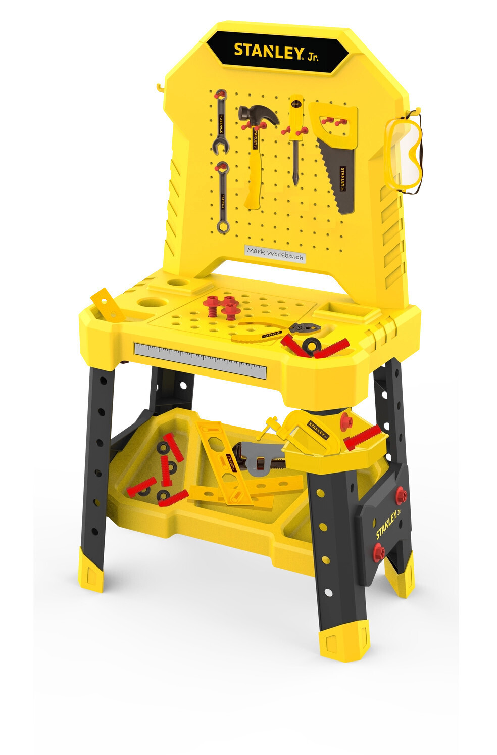 STANLEY Jr Pretend Play Workbench &amp; Power Drill Toolset - 140 Piece Set