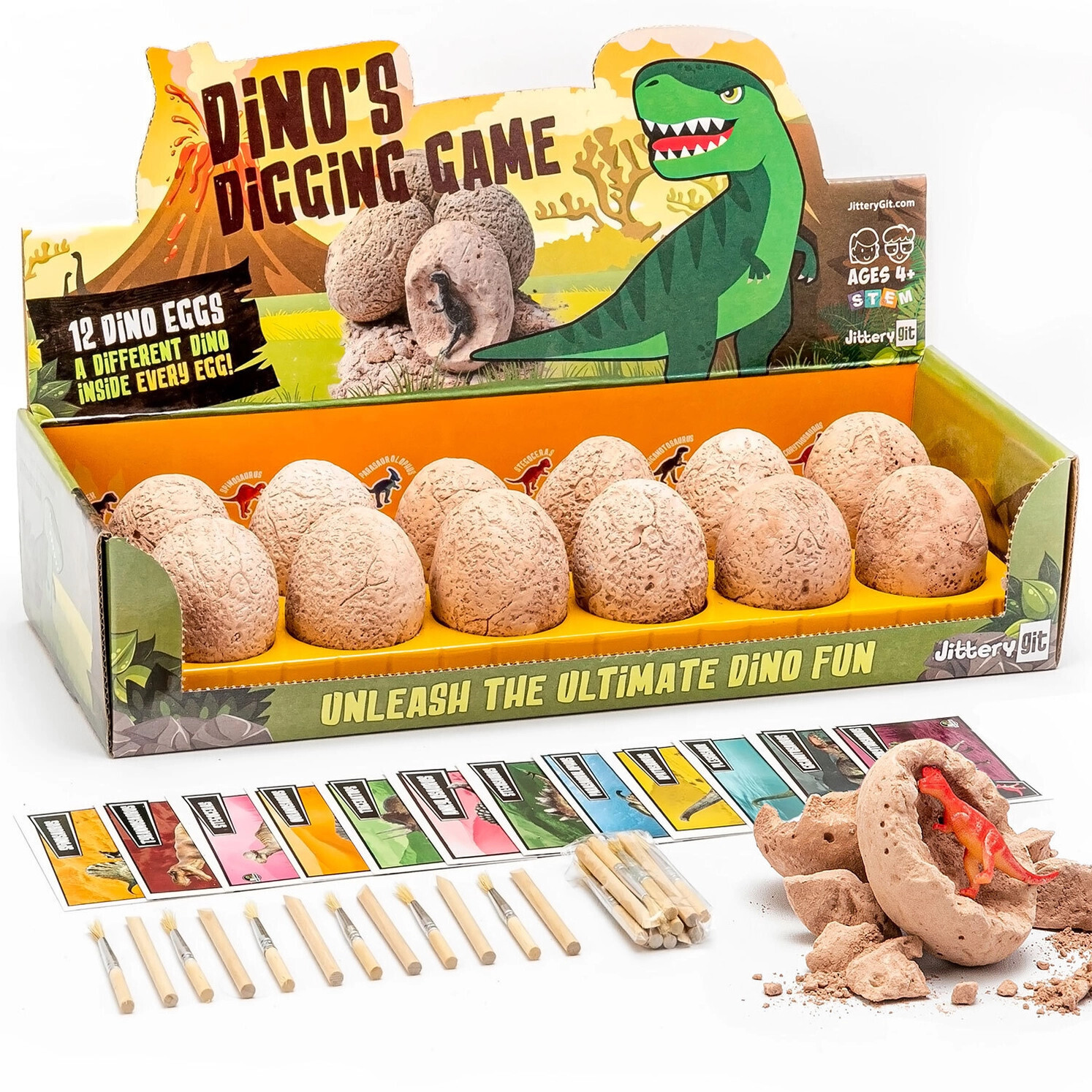 12 Dino Eggs Digging Game