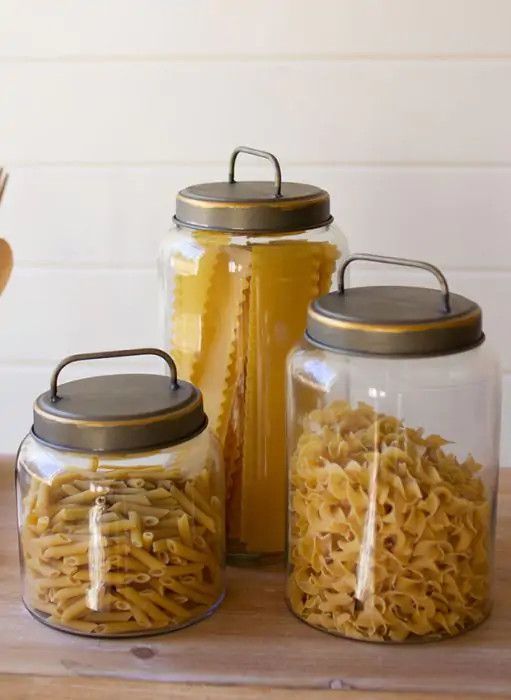 Glass Jar with Metal Lid - Large