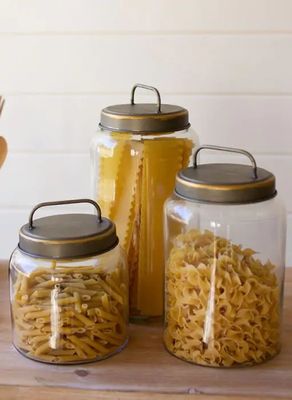 Glass Jar with Metal Lid - Large