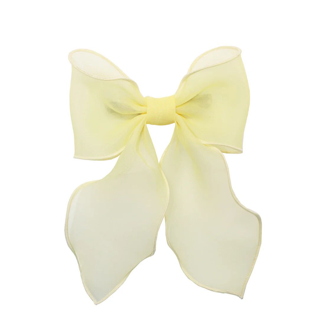 Emi Jay Bow Barrette in Pale Yellow