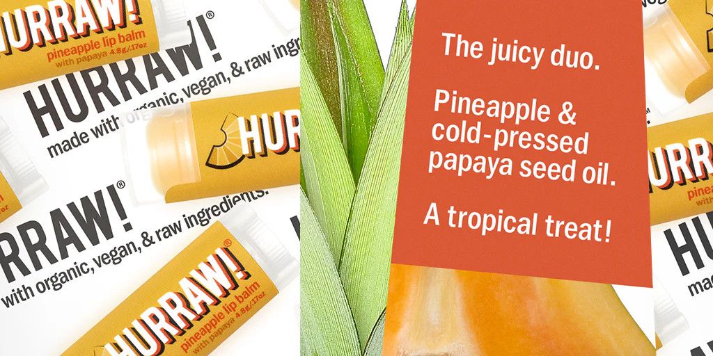 Hurraw! Lip Balm in Pineapple with Papaya