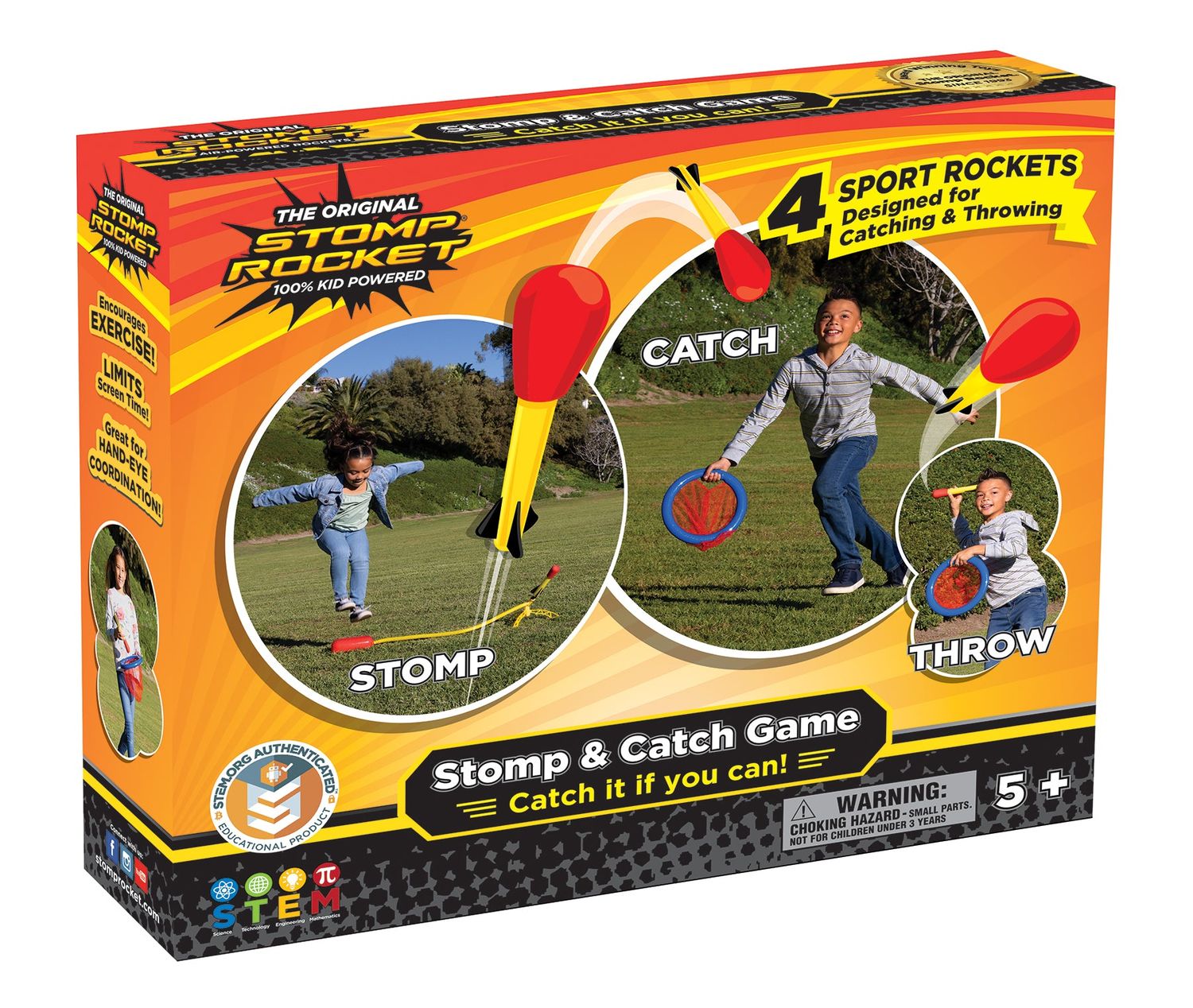 Stomp Rocket Stomp &amp; Catch - 4 Rockets
