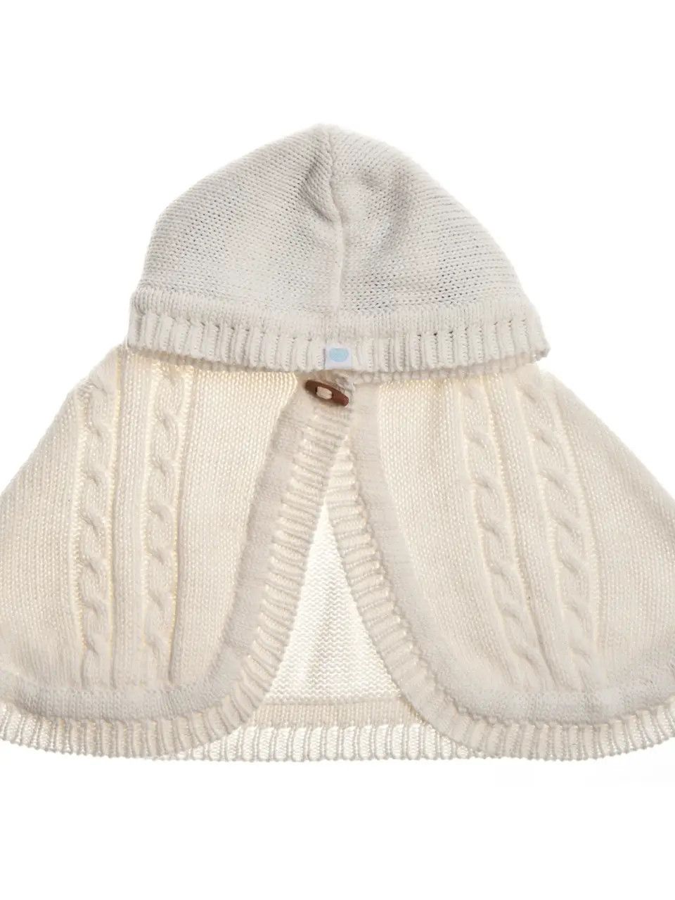 Beba Bean Knit Cape Ivory 6-24 months