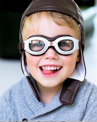 Baghera Race Kit - Vintage Racing Cap and Goggles - Brown