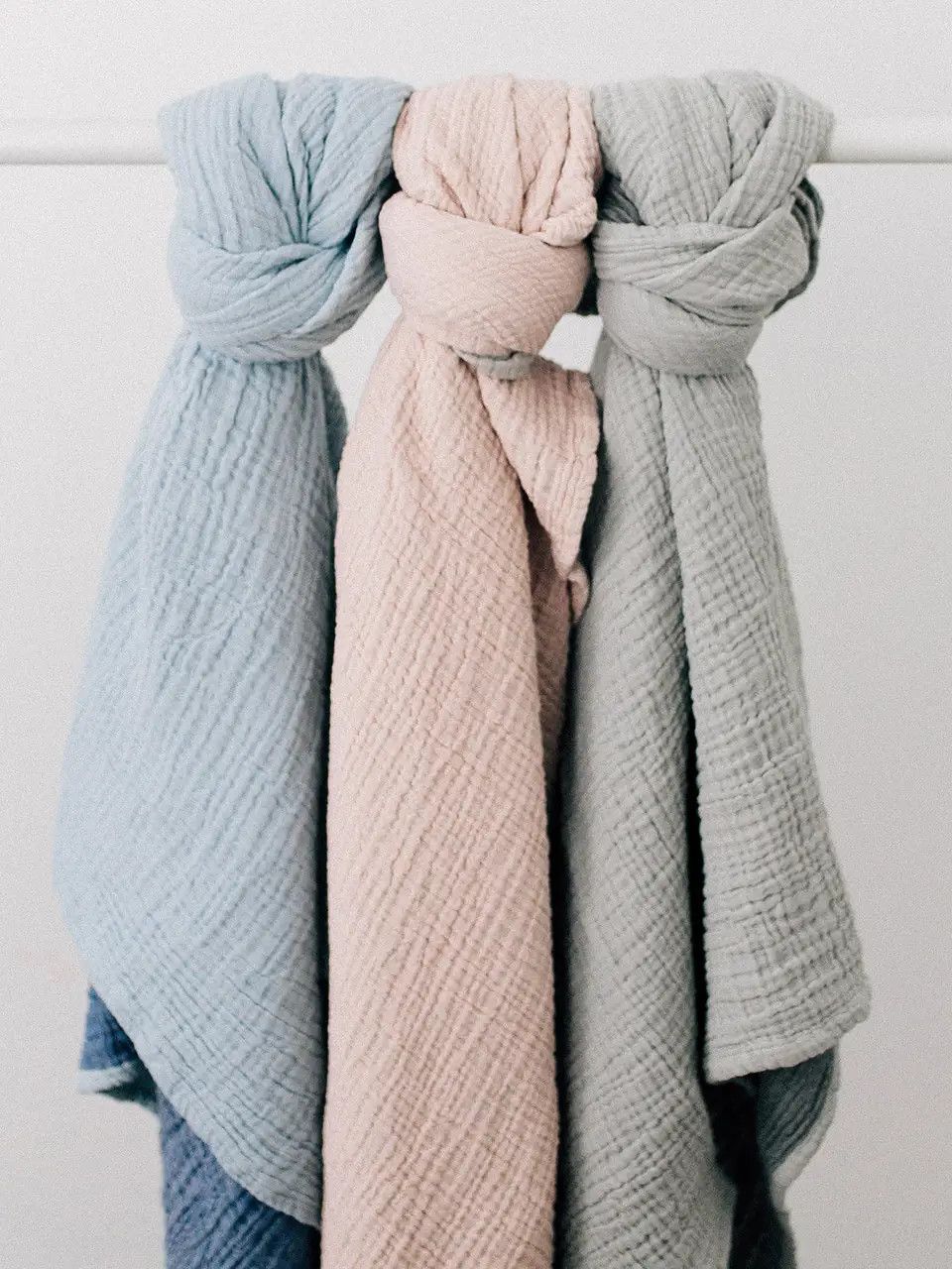 Beba Bean Baby Muslin Blanket in Pink