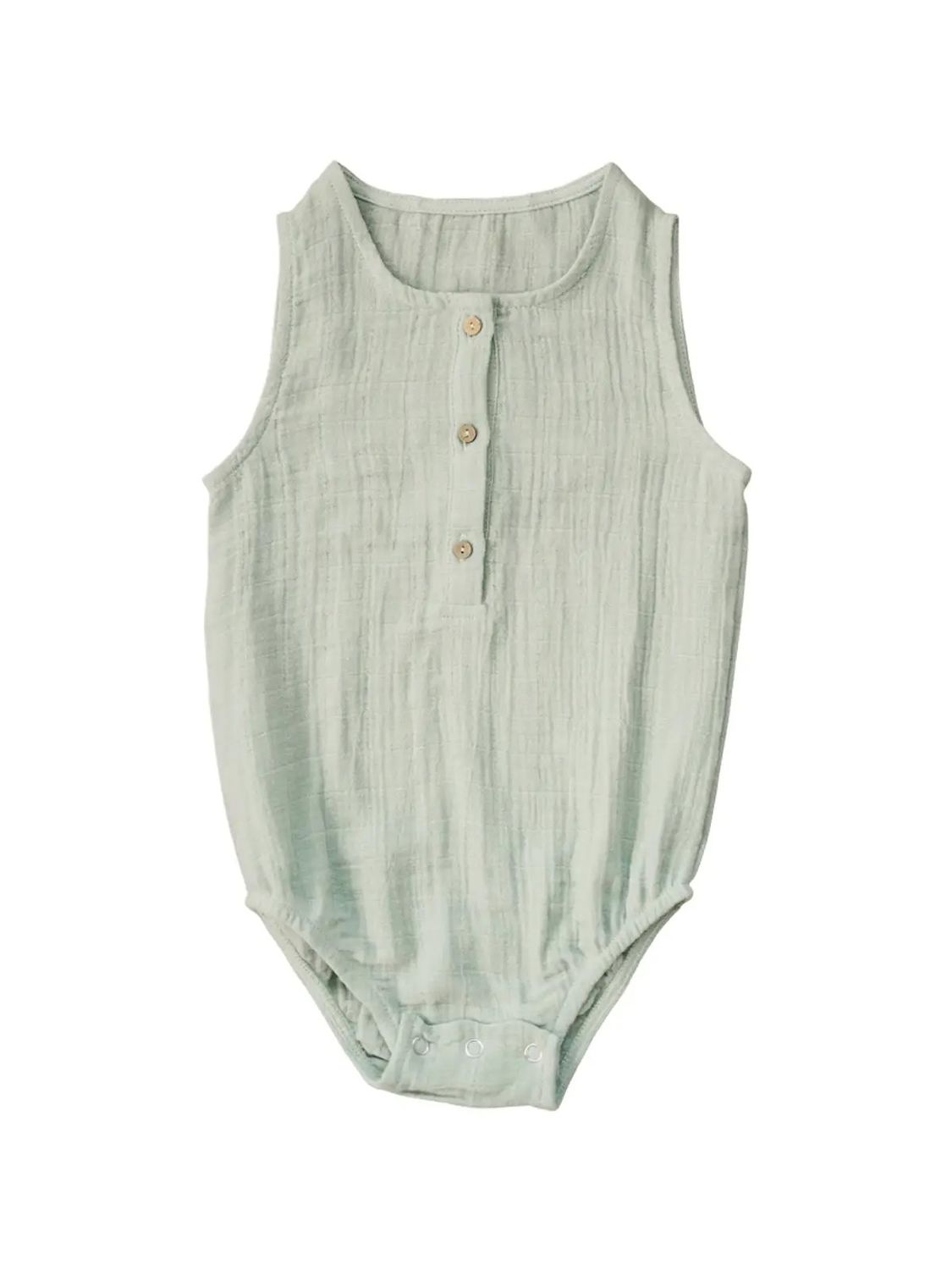 Beba Bean Baby Crinkle Bodysuits Celadon 12-18 months