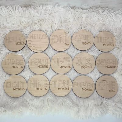 Mud &amp; Honey Baby Monthly Markers-Modern