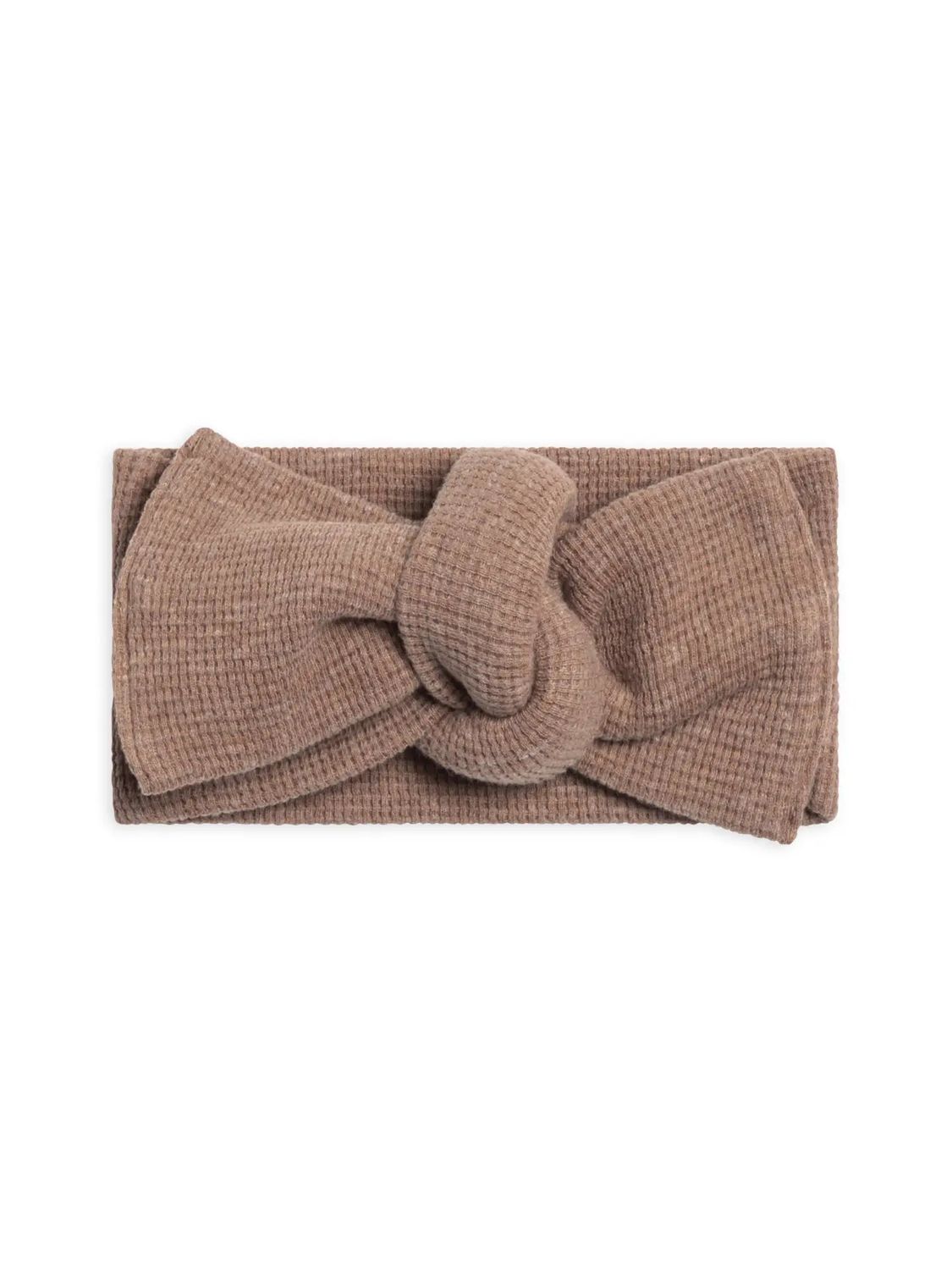 Colored Organics Baby Waffle Bow Wrap - Heather Mocha