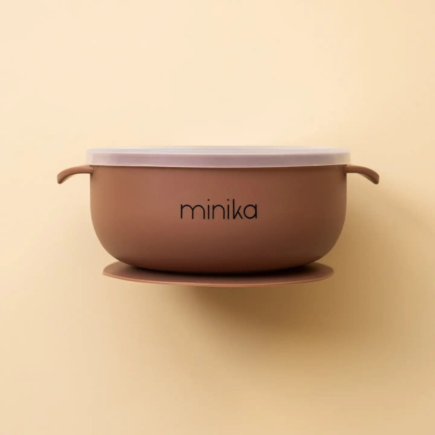 Minika Silicone Bowl with Lid - Cacao