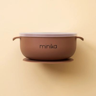 Minika Silicone Bowl with Lid - Cacao