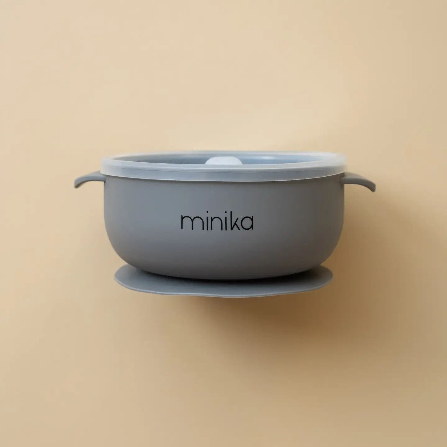 Minika Silicone Bowl with Lid - Stone