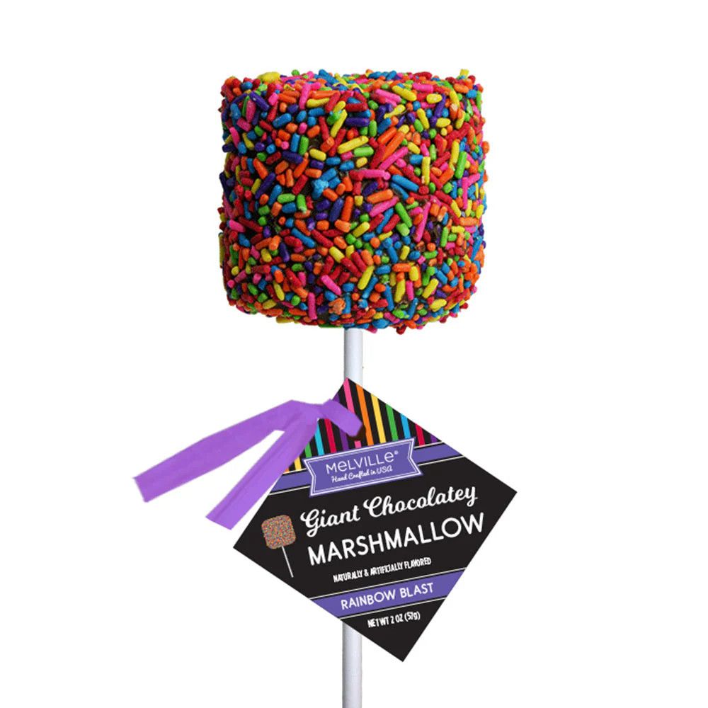 Melville Candy Corp Giant Mallow Rainbow Blast Treat Pop