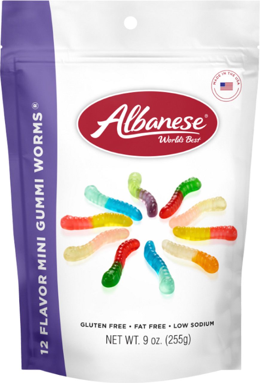 Albanese 12 Flavor Mini Gummi Worms 9oz