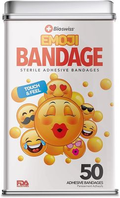 Watchitude BioSwiss Assorted Bandages 50pcs - Emoji