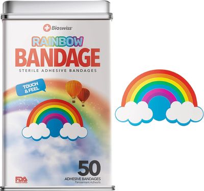 Watchitude BioSwiss Assorted Bandages 50pcs - Rainbow