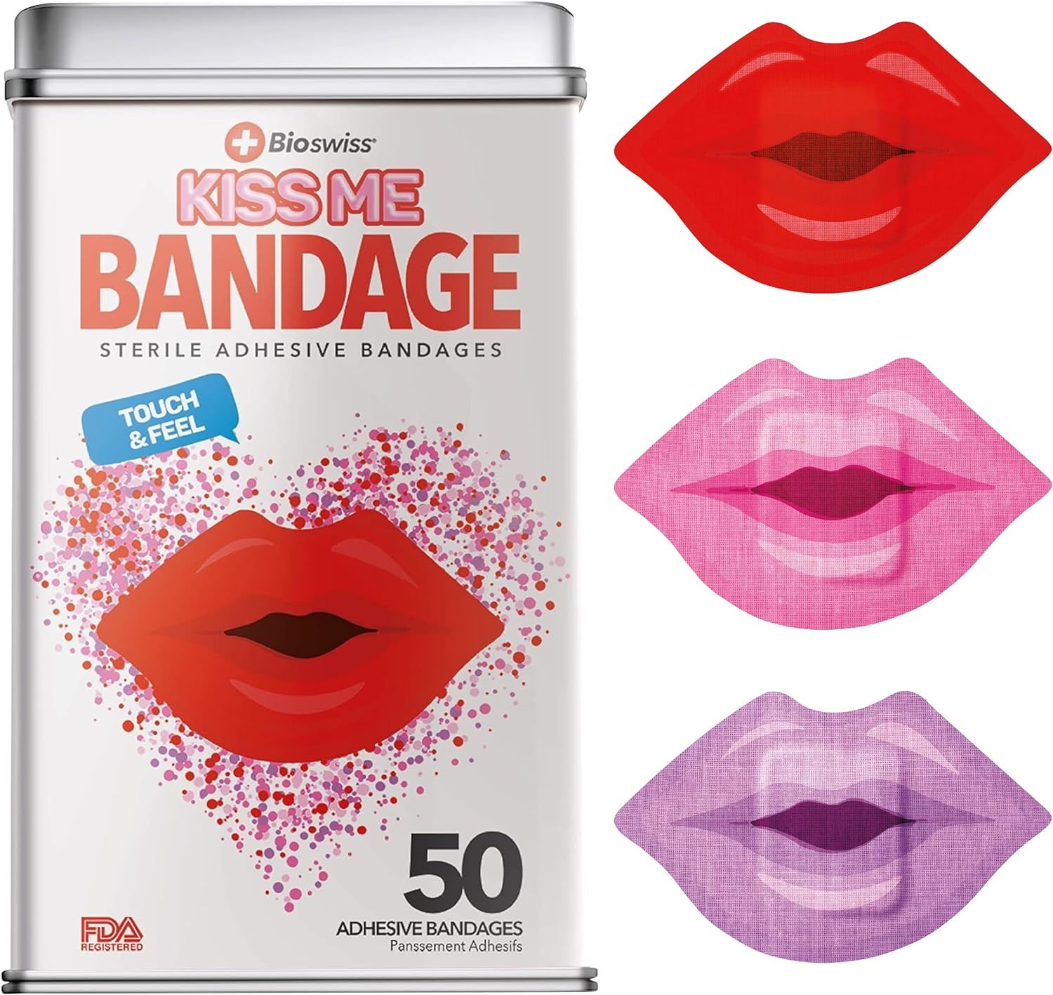 Watchitude BioSwiss Assorted Bandages 50pcs - Kiss Me