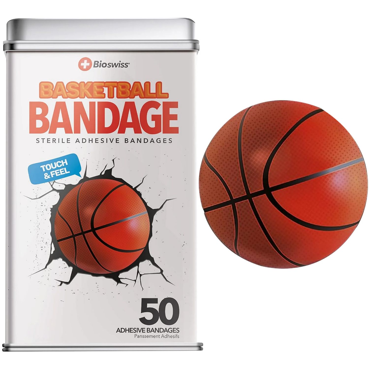 Watchitude BioSwiss Assorted Bandages 50pcs - Basketball