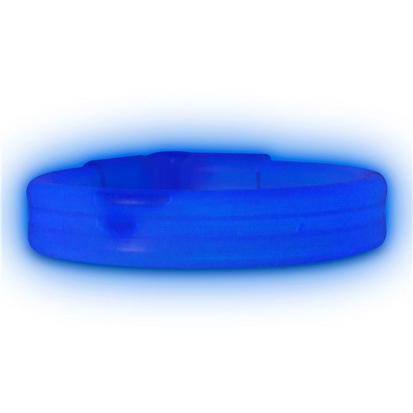 Triple Wide Glow Bracelet - Blue