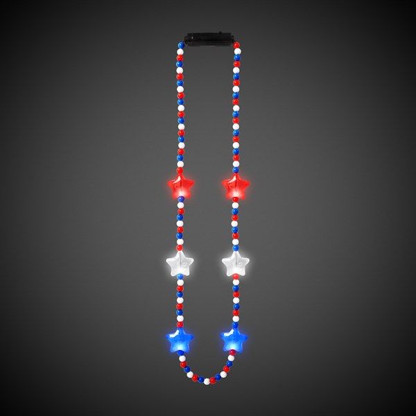 LED Patriotic Star Necklaces