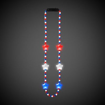 LED Patriotic Star Necklaces